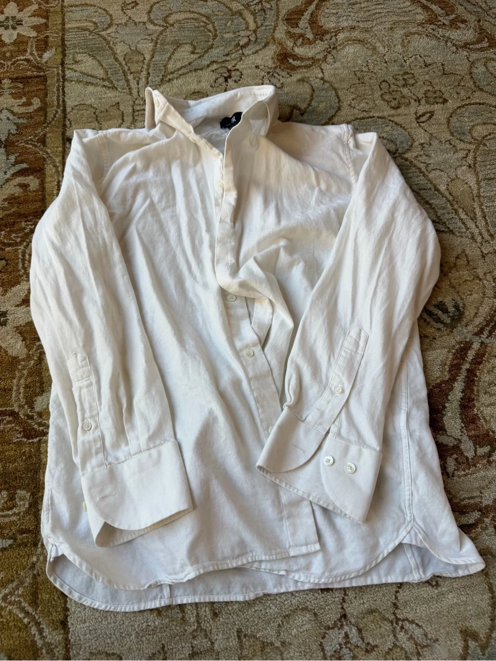 Banana Republic White Men's Dress Shirt